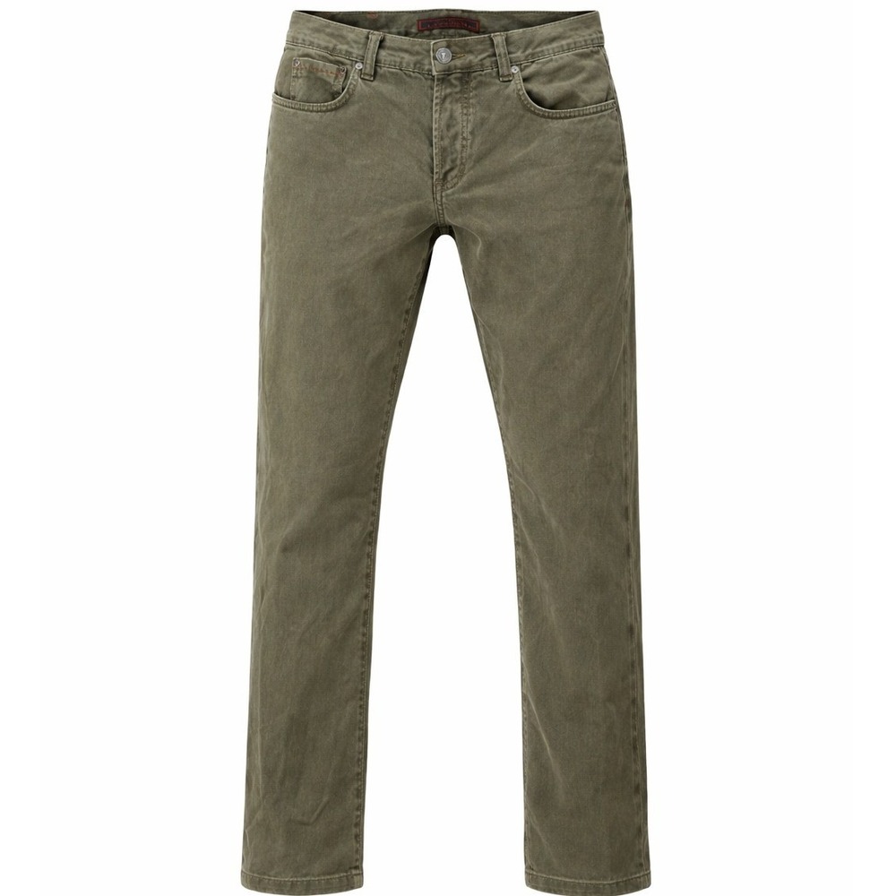 Isaia Napoli Jeans Mens 31 Selvedge Twill Denim Olive Green Solid Straight Italy